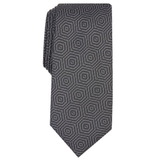 Alfani Men's Debin Abstract Plaid Tie Black Size Regular