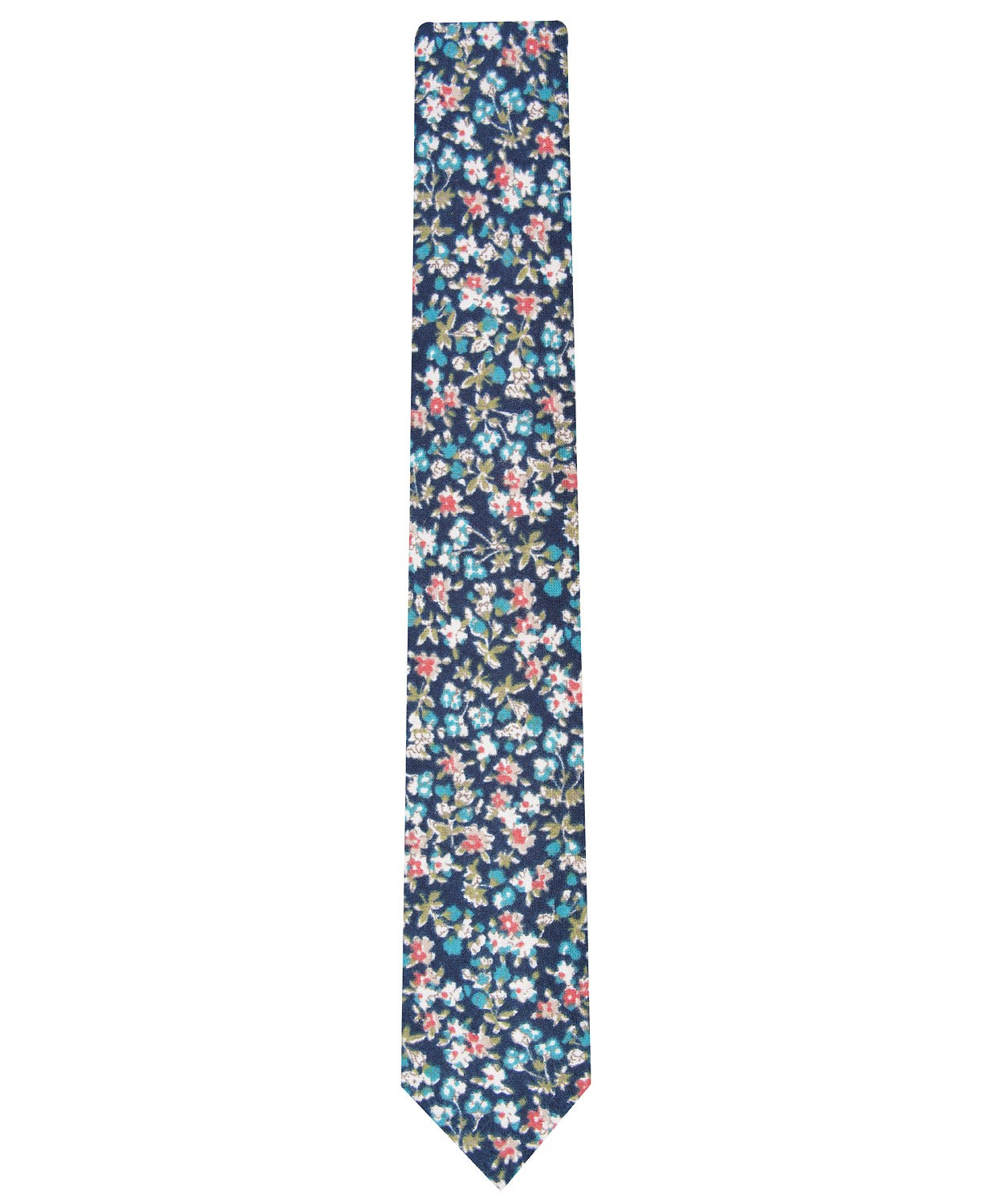 Bar III  Men's Ponderosa Skinny Floral Tie  Navy Size Regular