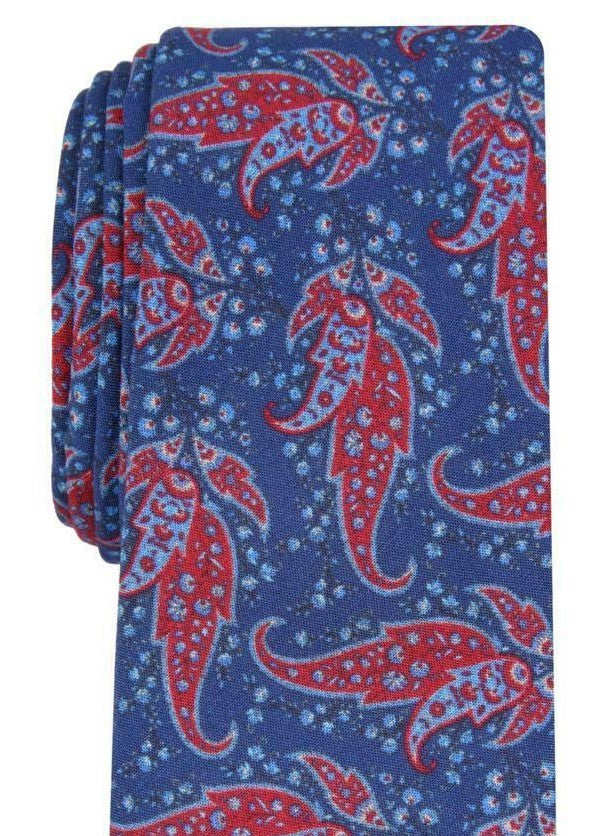 Bar III Men's Sorrento Skinny Paisley Tie Navy Size Regular