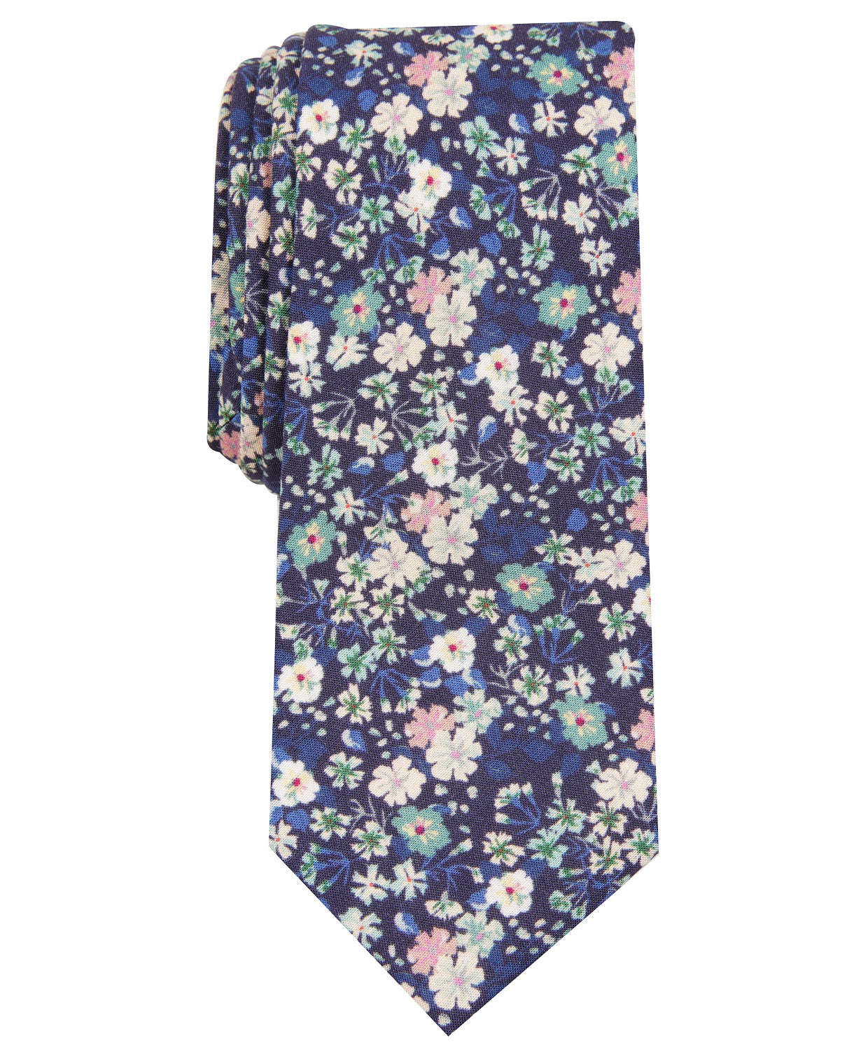 Bar III Men's Snyder Skinny Floral Tie Green Size Regular