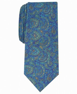 Bar III Men's Stewart Skinny Paisley Tie Blue Size Regular