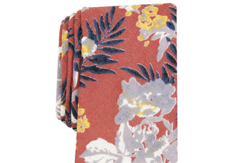 Bar III Men's Pepperwood Skinny Floral Tie Orange Size Regular