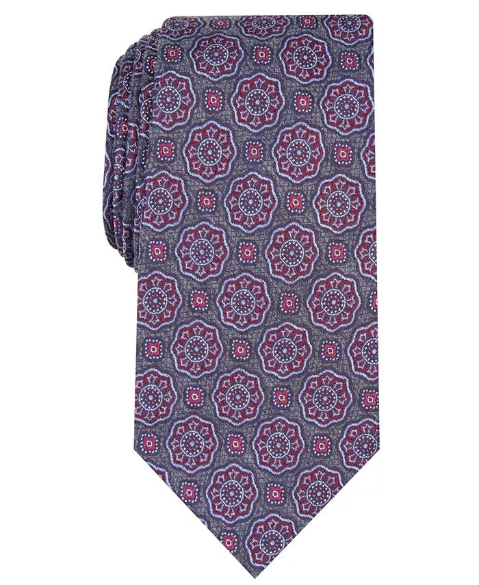 Tasso Elba Men's Como Medallion Tie Navy Size Regular