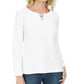 Karen Scott Women's  Lace-Up French Terry Sweatshirt White Size Medium