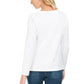 Karen Scott Women's Lace-Up French Terry Sweatshirt White Size Small