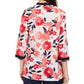 Charter Club Women's Contrast-Trim Printed Linen-Blend Top Red Size X-Small