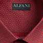 Alfani Men's Alfatech Classic/Regular Fit Performance Stretch Geo-Print Dress Shirt Red Size 32X22