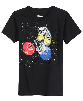 Epic Threads Men's Little Boys Astronaut Glow in the Dark T-Shirt Black Size 7