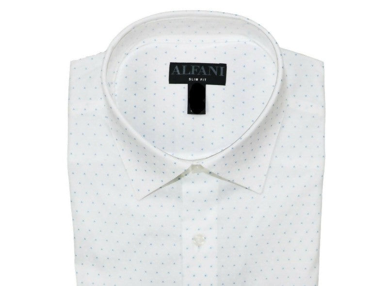 Triangle Prisms Men's Dress Shirt White Size 36-37