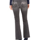 Style & Co Women's Light Wash Embroidered-Pocket Bootcut Jeans Black Size 18