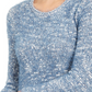 Style & Co Women's Marled Eyelash-Texture Sweater Blue Size Large