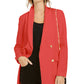 INC International Concepts Women's Double-Breasted Blazer Red Size Large