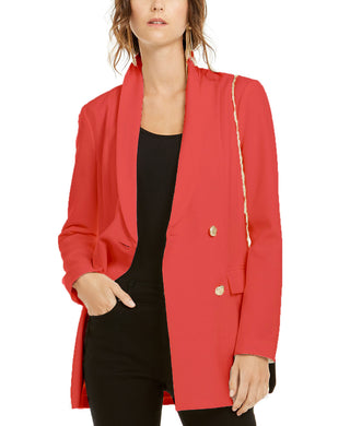 INC International Concepts Women's Double-Breasted Blazer Red Size Large