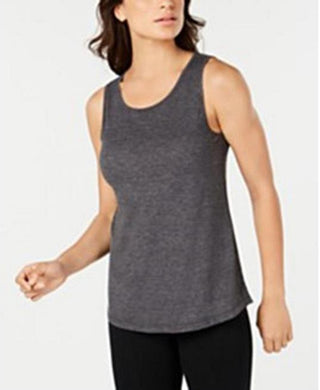 Ideology Women's Mesh-Hem Tank Top Black Size Large