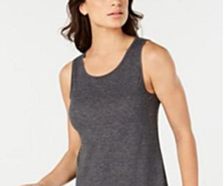 Ideology Women's Mesh-Hem Tank Top Black Size Large
