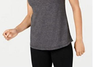 Ideology Women's Mesh-Hem Tank Top Black Size Large