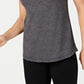 ID Ideology Women's Mesh-Hem Tank Top Black Size Extra Small