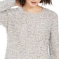 Style & Co Women's Striped Sweater Gray Size Medium