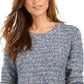 Style & Co Women's Striped Sweater Navy Size X-Large