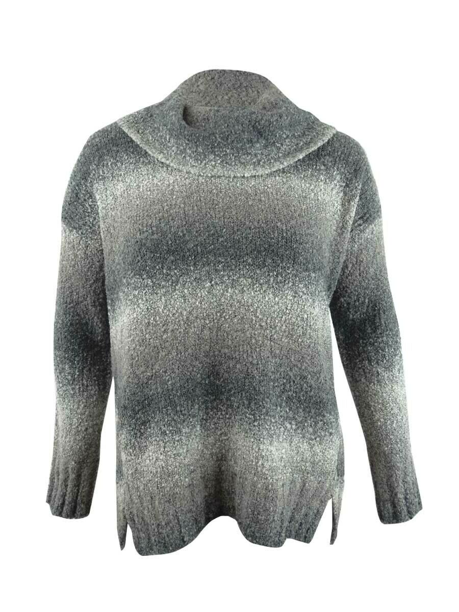 Style & Co Women's Ombre Boucle Sweater Gray Size Extra Large