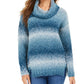 Style & Co Women's Ombre Boucle Sweater Navy Size Extra Small