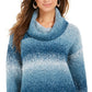 Style & Co Women's Ombre Boucle Sweater Navy Size Extra Small