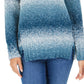 Style & Co Women's Ombre Boucle Sweater Navy Size Extra Small