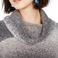 Style & Co Women's Ombré Boucle Sweater Gray Size Medium