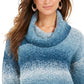 Style & Co Women's Ombre Boucle Sweater Navy Size XX-Large