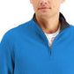 Club Room Men's Stretch 1/4-Zip Fleece Sweatshirt Blue Size Medium
