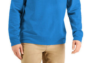 Club Room Men's Stretch 1/4-Zip Fleece Sweatshirt Med Blue Size Small