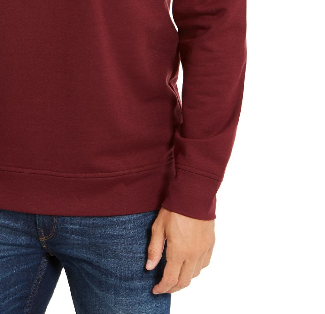 Club Room Men's Stretch 1/4-Zip Fleece Sweatshirt Red Size Small