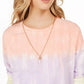 Style & Co Women's Tie-Dye Sweatshirt Pink Size Extra Large