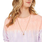 Style & Co Women's Tie-Dye Sweatshirt Sherbet Sunset Size Medium