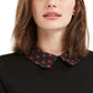 Maison Jules Women's Contrast-Print Collar Top Black Size Medium