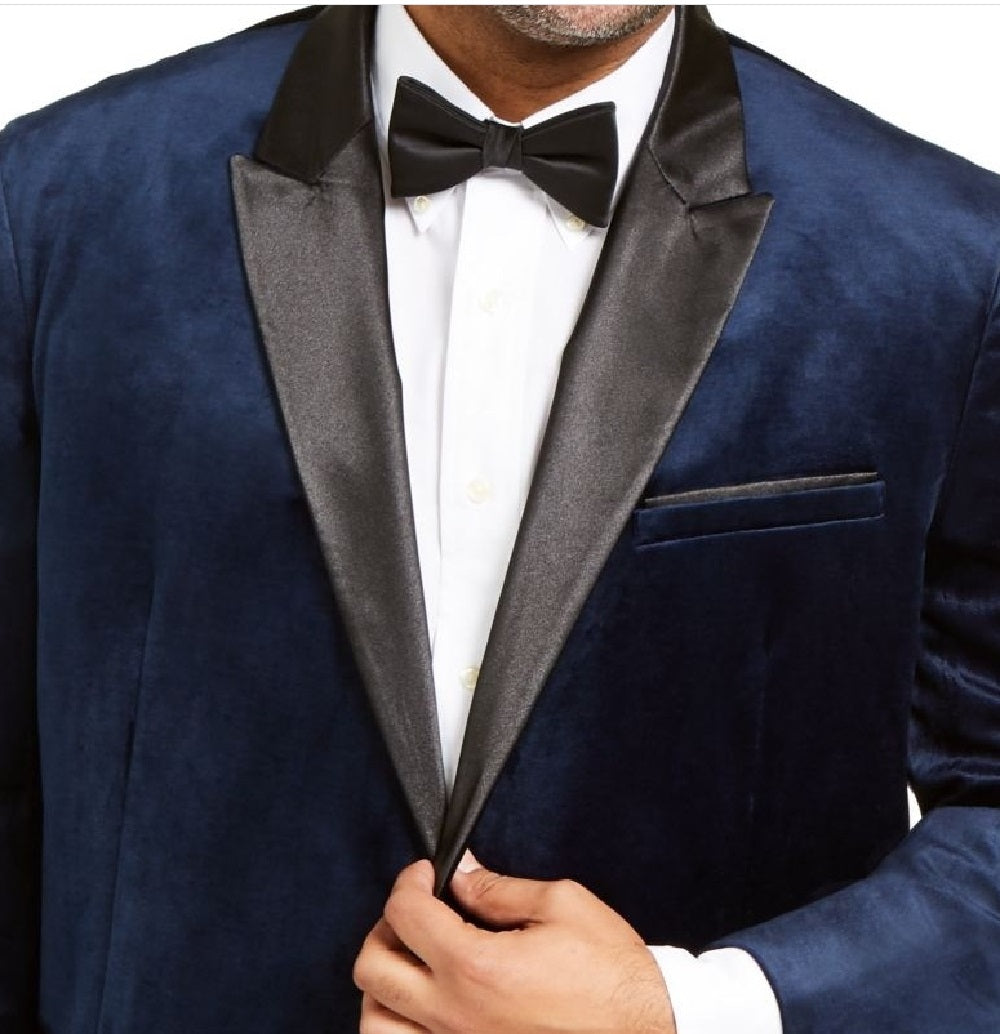 INC International Concepts Men's Mason Slim-Fit Velvet Blazer Size 2XLT
