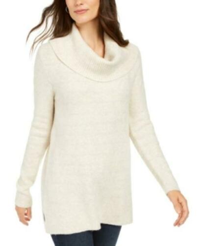 Style & Co Women's Lurex Cowl-Neck Sweater Beige Size XX-Large