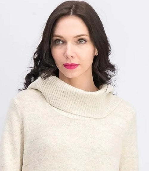 Style & Co Women's Lurex Cowl-Neck Sweater Black Size Small