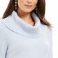 Style & Co Women's Lurex Cowl-Neck Sweater Blue Size XX-Large