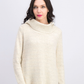 Style & Co Women's Lurex Cowl-Neck Sweater Beige Size Medium