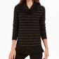 Style & Co Women's Lurex Cowl-Neck Sweater Black Size 2 Extra Large