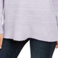 Style & Co Women's Lurex Cowl-Neck Sweater Purple Size Medium