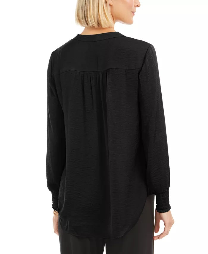 Alfani Women's V-Neck Top Black Size Small