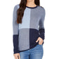 Charter Club Women's Colorblocked Button-Shoulder Sweater Blue Size Large