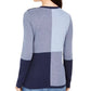 Charter Club Women's Colorblocked Button-Shoulder Sweater Blue Size Large