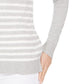Charter Club Women's Striped Hooded Sweater Gray Size Small