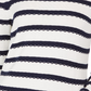 Charter Club Women's Button-Shoulder Striped Top White Size Small