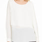 Alfani Women's Asymmetrical-Overlay Blouse Ivory Size Medium