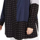Alfani Women's Plus Size Mixed-Print Tunic Top Linear Rings Size OX