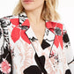 Alfani Women's Petite Printed Piped Surplice Top White Size Petite